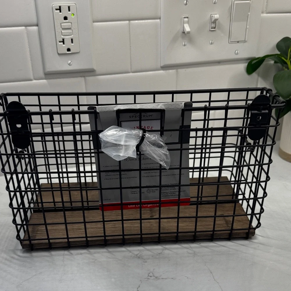 Adrit Wall Organizer with Wall Basket